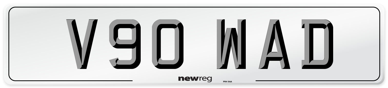 V90 WAD Number Plate from New Reg